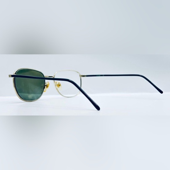 Vintage Delmar Black Gold Oval Sunglasses Frames Only - Picture 5 of 8